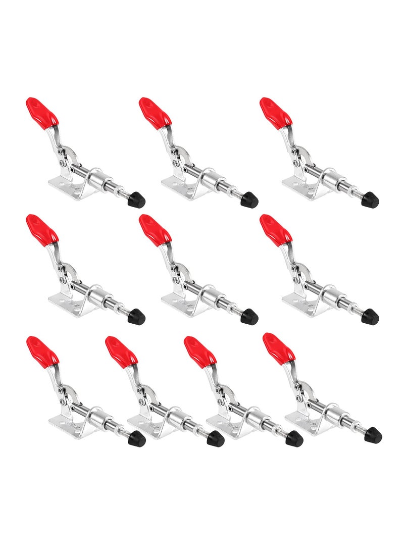 Toggle Clamp, 10 Packs 301AM Adjustable Push Pull Toggle Clamp, Quick Release Vertical Toggle Clamp for Welding, Woodworking, 99 lbs Max Clamping Force - Image 1