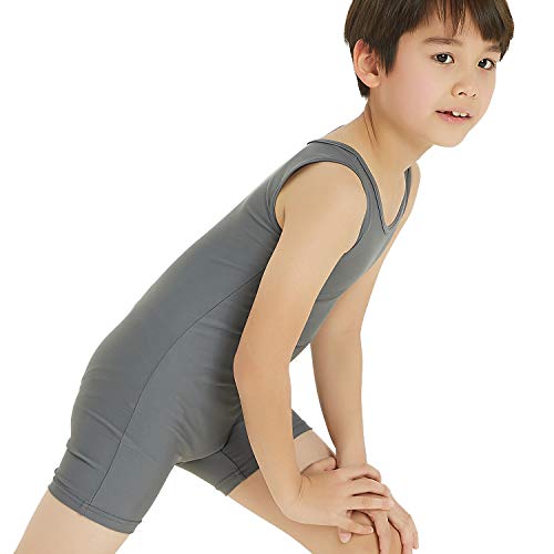 NEW DANCE Boy's Gymnastics Unitard Toddler Ballet Dance Practice Atheletic Competition Training Leotard Gray,MC - Image 2
