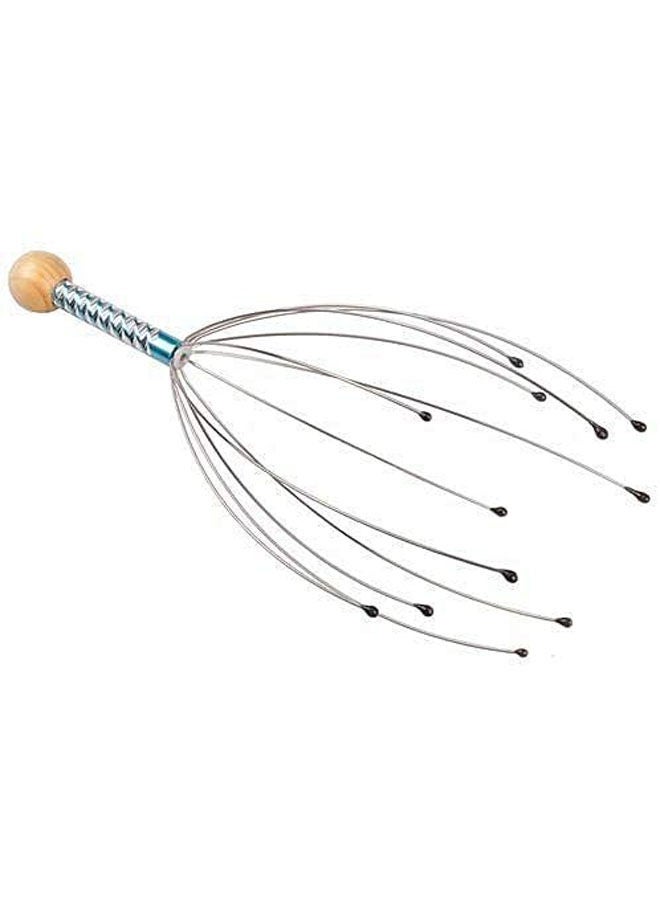 إسكدنيا أداة تدليك فروة الرأس والرقبة للمساعدة على الاسترخاء والتخلص من التوتر أزرق