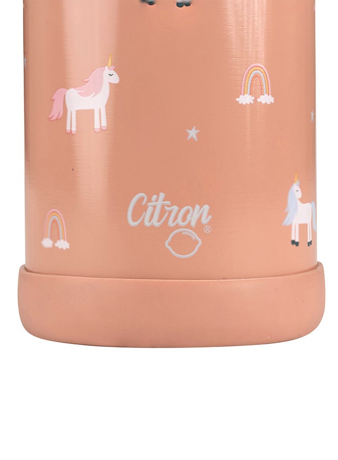 سترون قارورة ماء ستانلس ستيل معزولة بالفاكيوم للأطفال 350 مل يونيكورن - وردي فاتح - Image 5