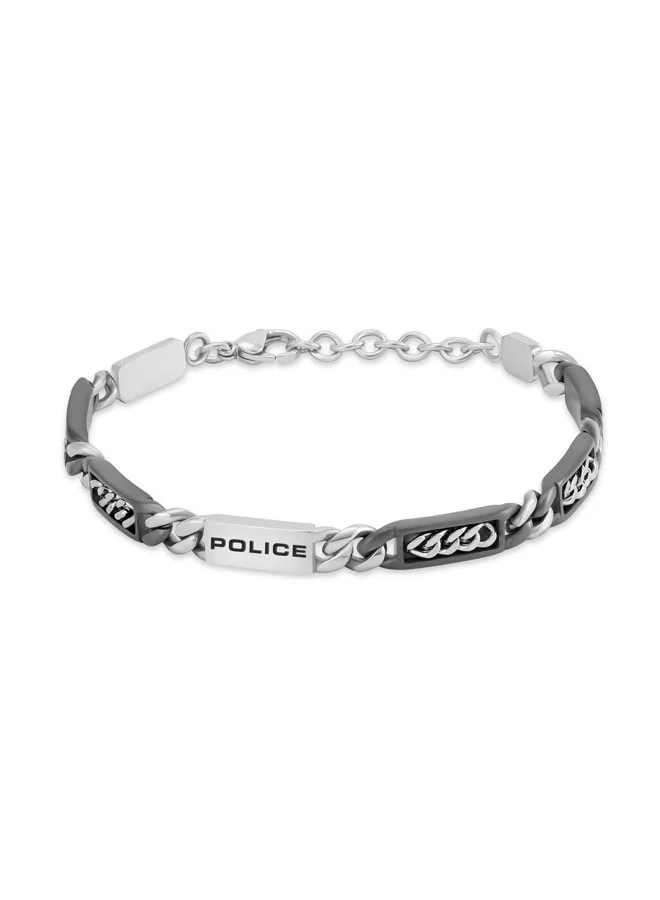POLICE Grainline Link Chain Stainless Steel Bracelet for Men