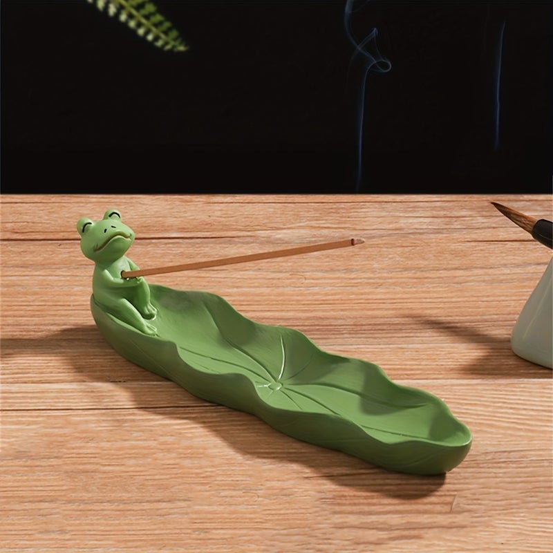 Red Panda Creative Cartoon Frog Line Incense Holder For Home Desktop - Image 4