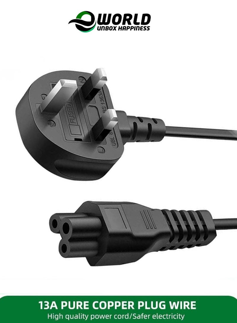 Eworld Premium 13A C5 Laptop Power Cable, 3-Pin UK Plug, 1.5m – Compatible with Acer, Dell, HP, Lenovo, Toshiba, Asus & More - Image 2