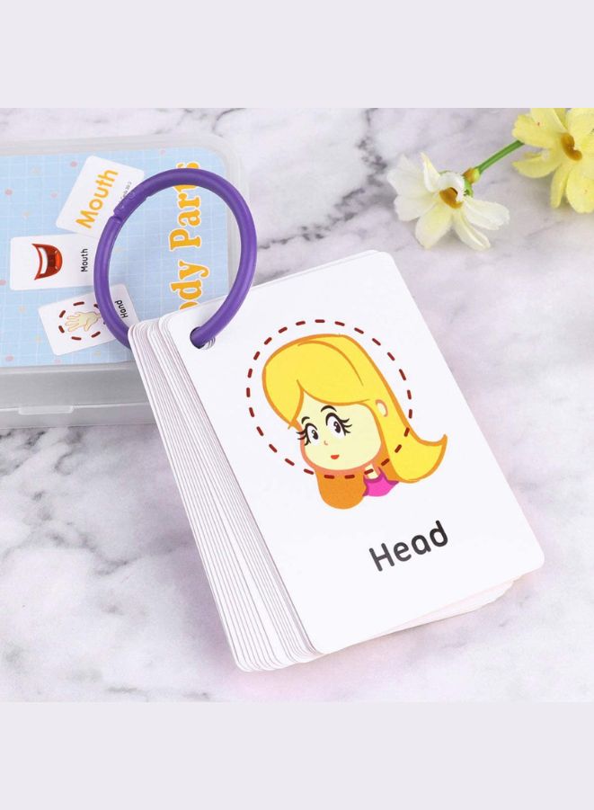 Educational Flash Cards Pocket Card Preschool Teaching Cards for kids, 20 Cards, Body Parts  - Image 2