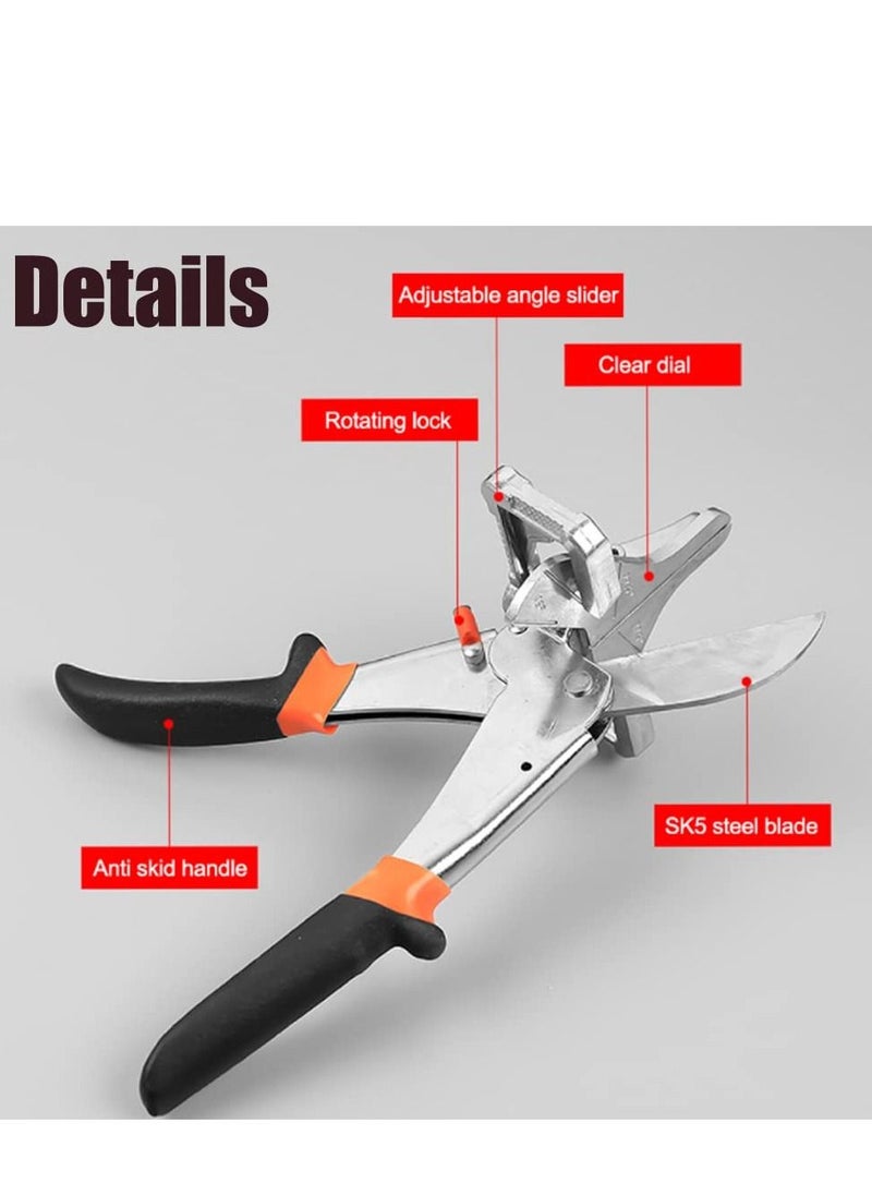 Excefore - Multi Angle Miter Shear Cutter, 0°- 135° Multi Angle Miter Shear Cutter, Adjustable Angle Shear Cutter, Adjustable Trunking Shear Scissors for Wooden Work - Image 1