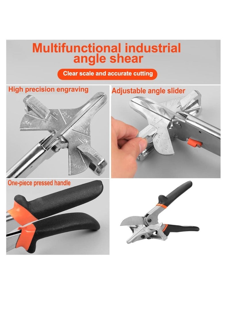 Excefore - Multi Angle Miter Shear Cutter, 0°- 135° Multi Angle Miter Shear Cutter, Adjustable Angle Shear Cutter, Adjustable Trunking Shear Scissors for Wooden Work - Image 1