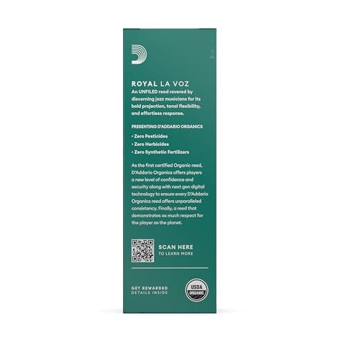D'Addario DAddario Royal La Voz Organic Baritone Saxophone Reeds Strength Medium Soft 10pack - Image 3