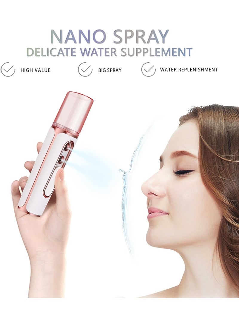 K.SKIN Nano Facial Spray, Portable Face Spray with 2 Spray Nozzle, USB Rechargeable, Visual Water Tank, Nano Mister for Eyelash Extensions, Skin Care, Daily Makeup, Face Hydrating - Image 3
