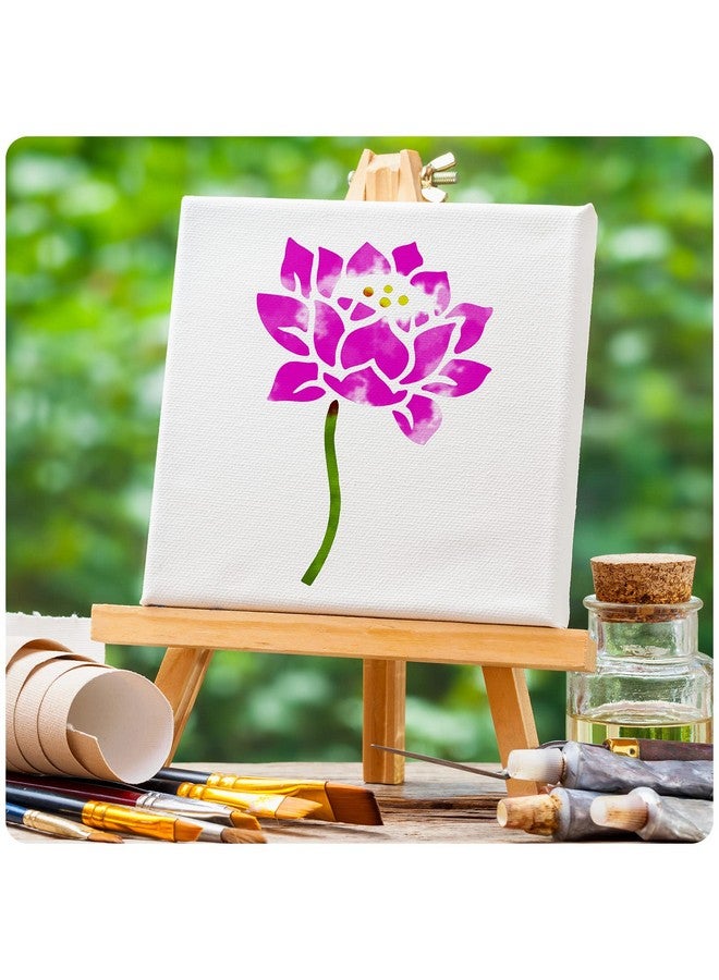 مارسبارك 66 قطعة من قوالب صغيرة قابلة لإعادة الاستخدام للحرف اليدوية مقاس 3 بوصات من قوالب الزهور لعيد الميلاد للرسم على الخشب، قالب حرفي DIY، قالب عطلة لتزيين الحائط والمنزل (نباتات مزهرة) - Image 2