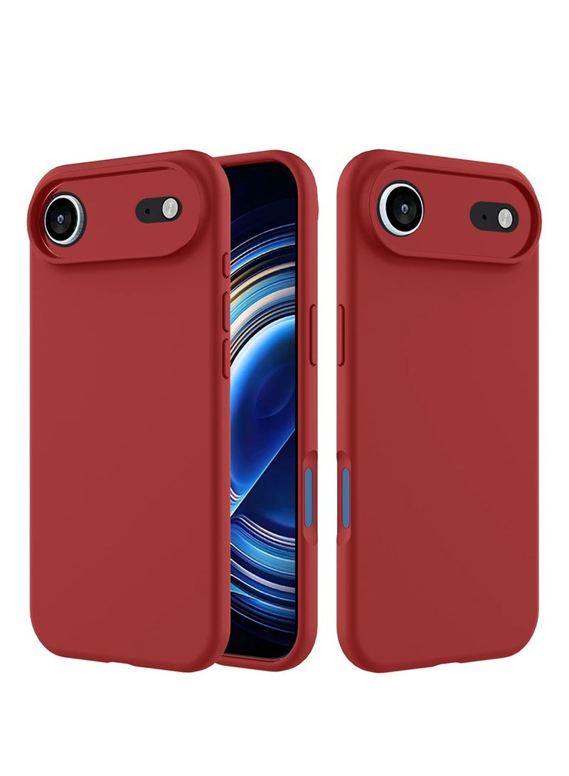 JAJEEK Apple iPhone 17 Air 5G 2025 Soft Liquid Silicone Case Cover (MCRPSN) - Red - Image 1