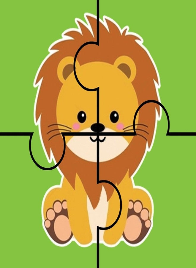 Homecute Wooden Jigsaw Puzzle Game for Children & Kids, Wooden Puzzle for Kid's, Birthday Return Gifts for Kids, Learning & Education Toy 3-4 Years Kid’s- 4 Pieces Pack of 6 (Baby Animals) - Image 4
