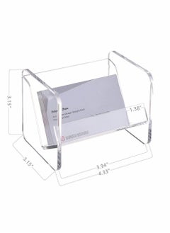 Y&D Business Card Holder, Acrylic Holder for Desk Clear Stand Desktop Holders Plastic Display Exhibition, Home, and Office  - Image 3