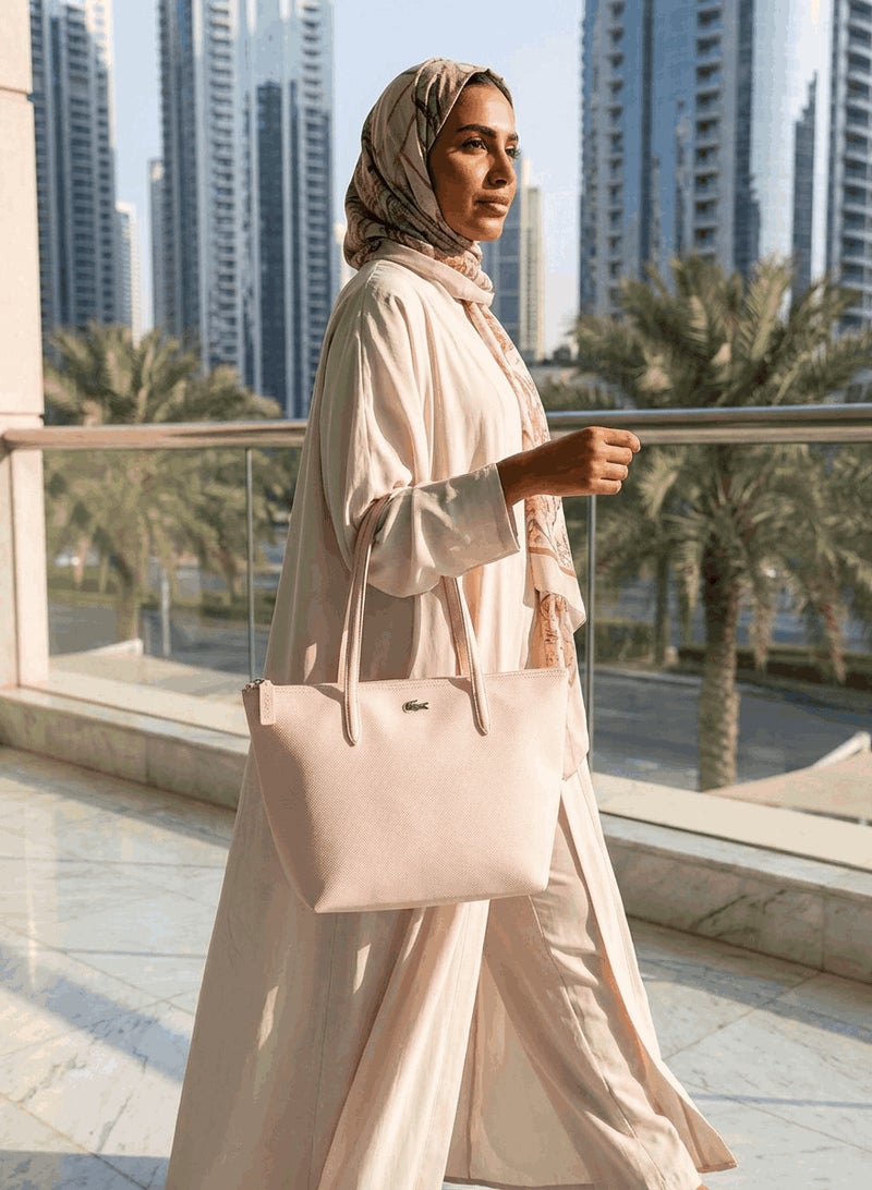 Lacoste Women's L12.12 Concept Fashion Versatile Large Capacity Zipper Handbag Tote Bag Shoulder Bag Camera Bag Medium Pink 24cm * 24.5cm * 13cm Camera Bag - Image 2