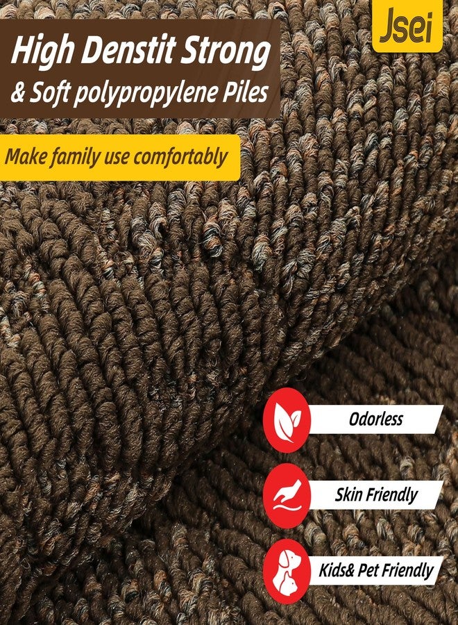JSEI Door Mat 32"x 48",Absorbent Dirt Welcome Mat,Non-Slip Entryway Rugs Washable Indoor Entrance Mats,Low Profile Floor Mat for Entryway and Front Back Door,Brown - Image 5