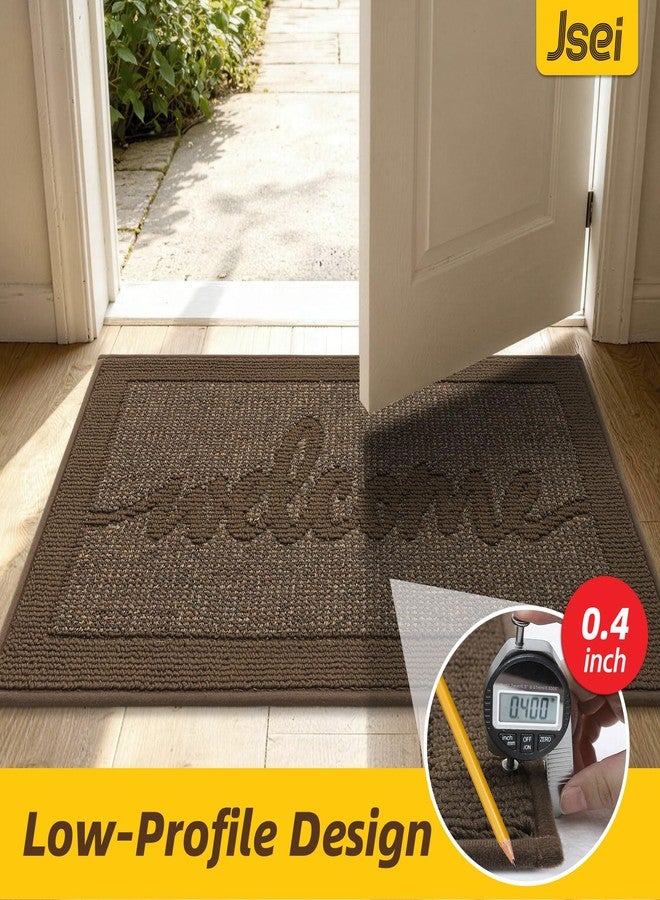 JSEI Door Mat 32"x 48",Absorbent Dirt Welcome Mat,Non-Slip Entryway Rugs Washable Indoor Entrance Mats,Low Profile Floor Mat for Entryway and Front Back Door,Brown - Image 3