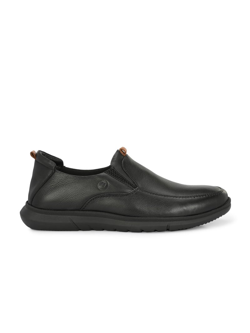 egoss Zero Gravity Premium Genuine Leather Sneaker Casual Shoes for Men (Black-10)-ES-21 - Image 4