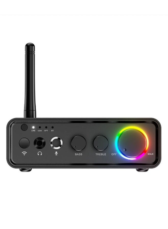 نيوترل مضخم صوت رقمي M19 BT (مصدر طاقة 24 فولت/5 أمبير)، مضخم صوت صغير Bluetooth 5.3، قناتان 200 واط، مناسب لأنظمة السينما المنزلية المنزلية/الخارجية/المرآب/المثبتة في السقف/السماعات السلبية (أسود) - Image 1