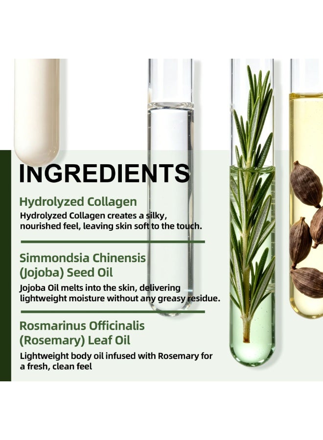 jalan Jojoba Rosemary Body Oil – Lightweight & Silky, Deep Hydration, Creates a Satin Finish, Leaves Skin Soft and Smooth – 60ml / 2.03 fl.oz - Image 4