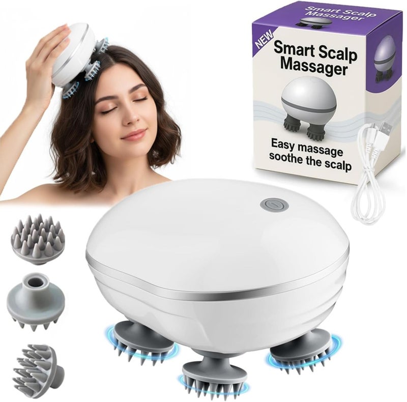 YoYoTech Electric Scalp Massager,Head Massager Scalp Stress Relax,Type-C Rechargeable Silicone Scalp Massager,Head Massager for Hair Growth,Head Scratcher,Scalp Massager Shampoo Brush,pet Massager,cat,Dog - Image 1
