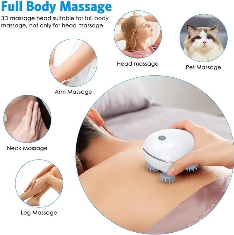 YoYoTech Electric Scalp Massager,Head Massager Scalp Stress Relax,Type-C Rechargeable Silicone Scalp Massager,Head Massager for Hair Growth,Head Scratcher,Scalp Massager Shampoo Brush,pet Massager,cat,Dog - Image 3