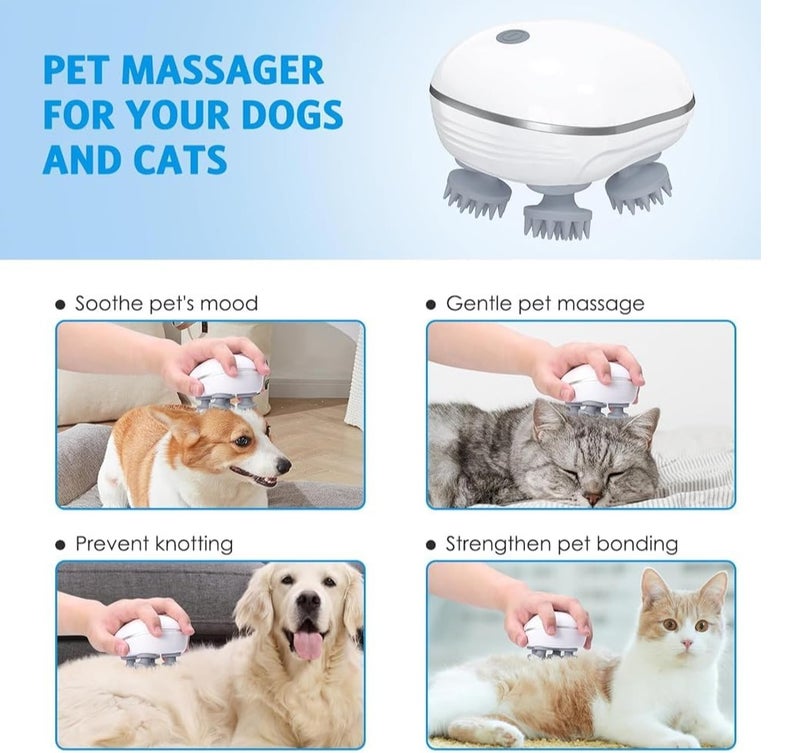 YoYoTech Electric Scalp Massager,Head Massager Scalp Stress Relax,Type-C Rechargeable Silicone Scalp Massager,Head Massager for Hair Growth,Head Scratcher,Scalp Massager Shampoo Brush,pet Massager,cat,Dog - Image 4