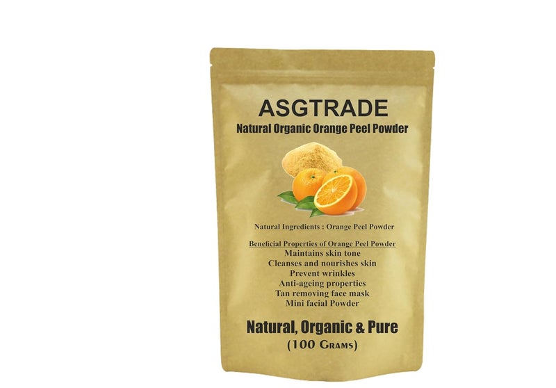 Generic Natural Organic Orange Peel Powder For Face Skin Whitening 100 Grams Citrus Aurantium Pure Natural Face Pack Santra Chilka Powder value pack  - Image 1