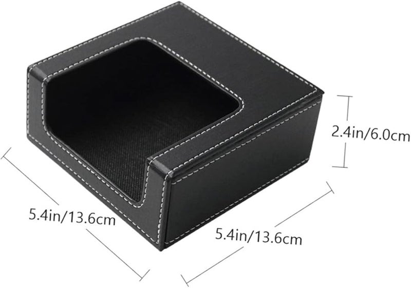 حامل علبة المناديل الجلدي مع غطاء جانبي للمنزل المكتب غرفة النوم غرفة المعيشة - Image 2