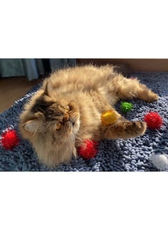 Rimobul RIMOBUL 100PCS 1.5 INCH Cat Toy Balls Extra Large Sparkly Cat's Favorite Chase Glitter Ball Toy Sparkle Pom Pom Balls  - Image 3