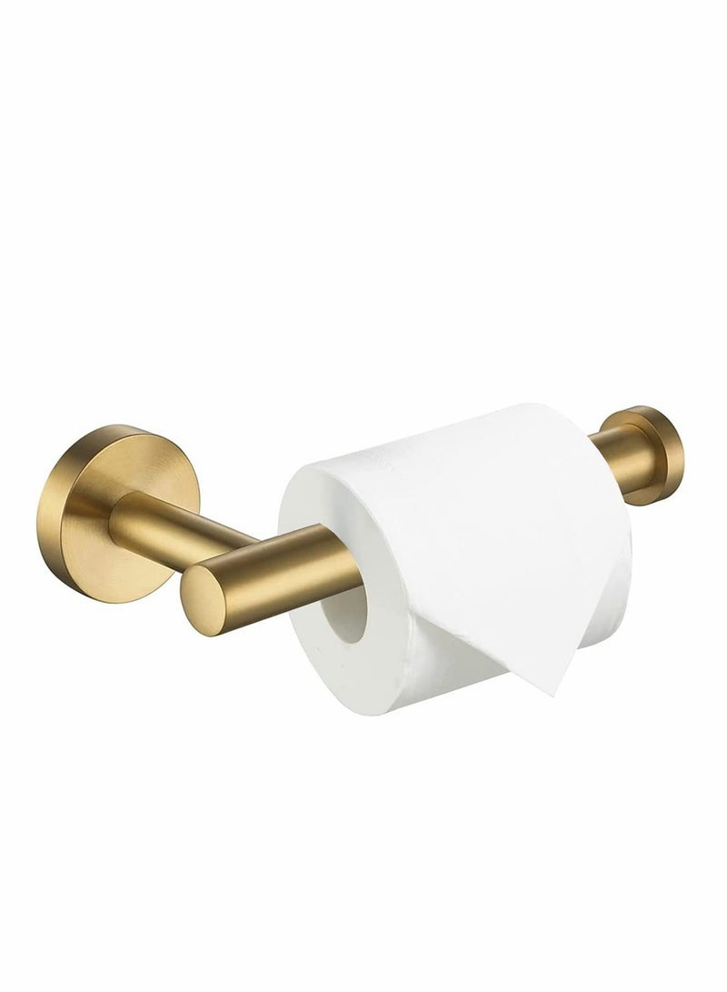 SYOSI Restroom Fixtures Brushed Gold Toilet Paper Holder, Bathroom, Wall Mount Durable SUS304 Stainless Steel, Modern Style, Toilet Paper Holder Modern Style, for Hotel Kitchen - Image 1