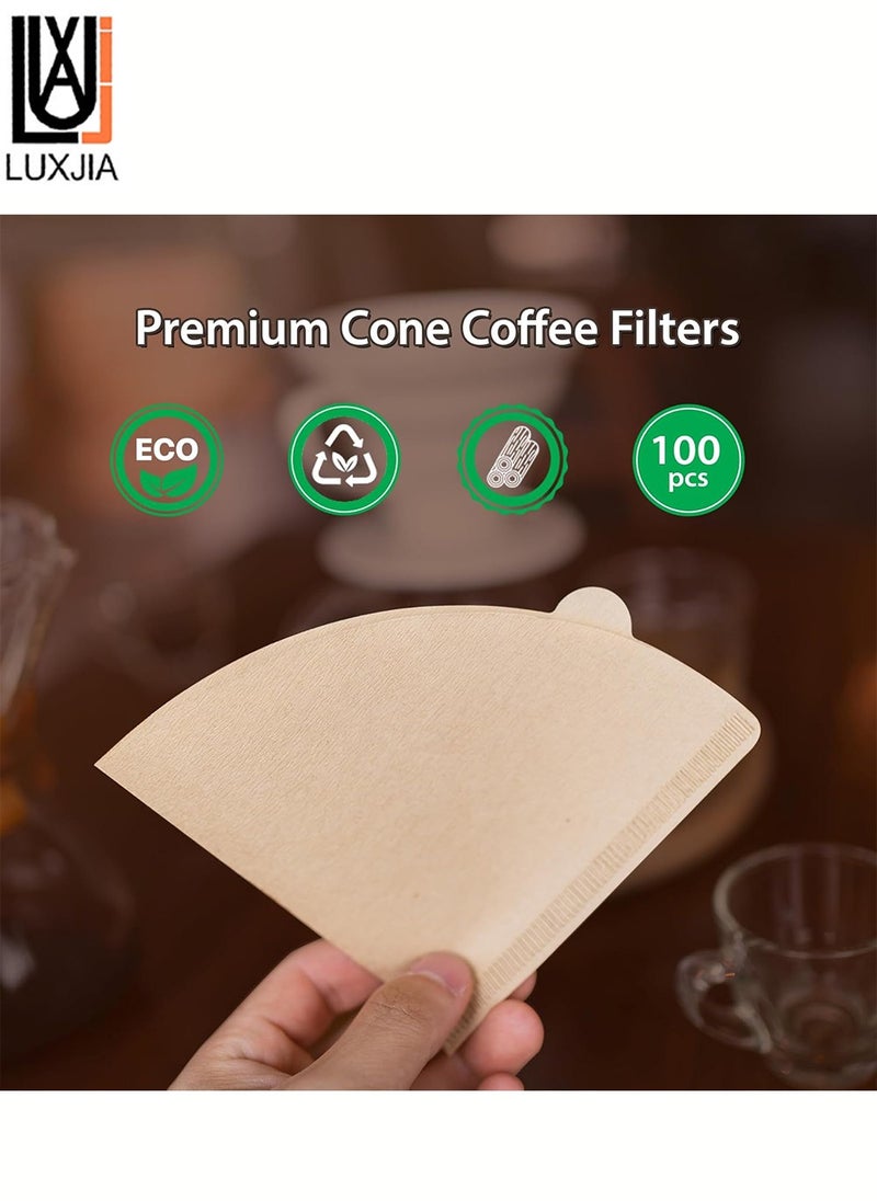 لاكجيا - فلاتر قهوة v60 عدد 100 فلتر مقاس 02 حجم كبير - Image 1