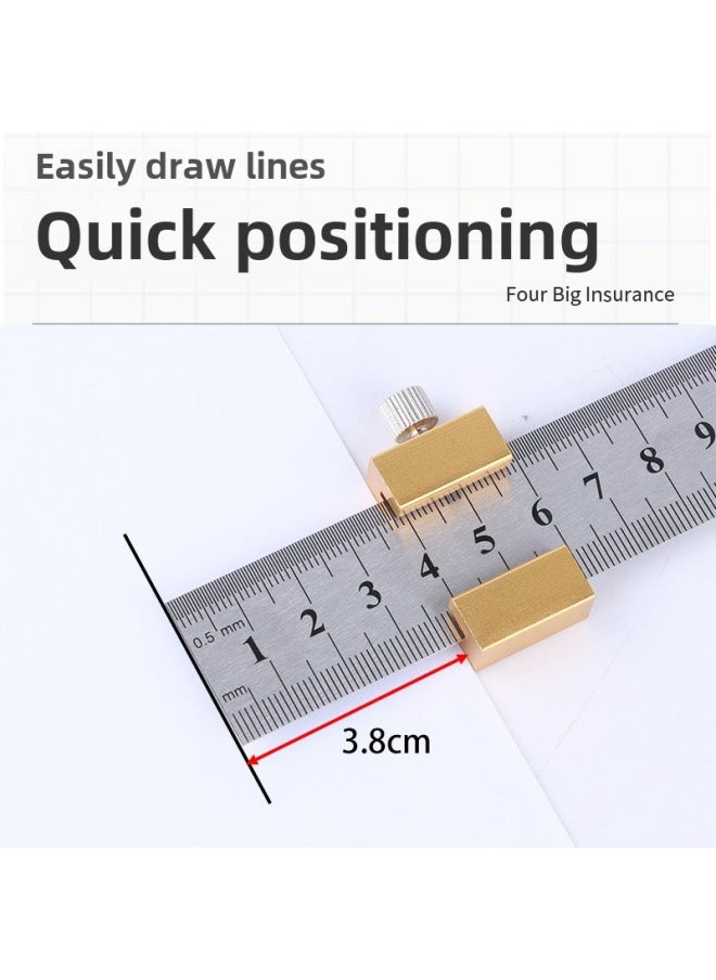 Generic - Steel Ruler Locator, Backer, Fixed Slider, Special Positioning Block For Woodworking Line, Steel Ruler Limit Block-Model:Silver-steel Ruler Positioning Block [29mm] - Image 1