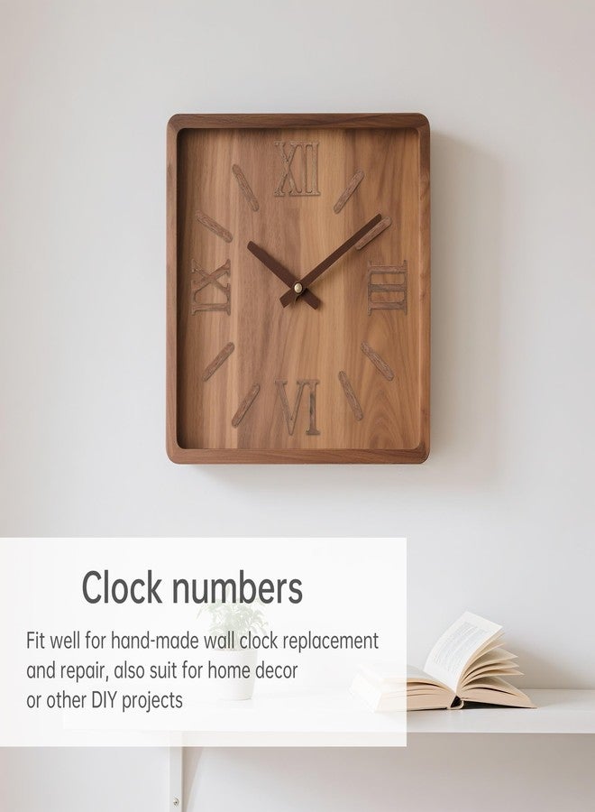 MovFlax 1 Set Wooden Clock Roman Numbers Self Adhesive for Home Art Decor/Replacement, Clock Replacement Numbers (Applicable Panel Diameter-12 inch, Pack, 1) - Image 3