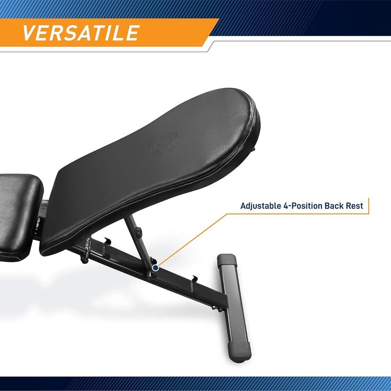 Marcy Multi-Purpose Adjustable Workout Utility Weight Bench for Full Body Upright, Incline, Decline, and Flat Exercise SB-228, 42.00 x 26.00 x 48.00 inches - Image 3