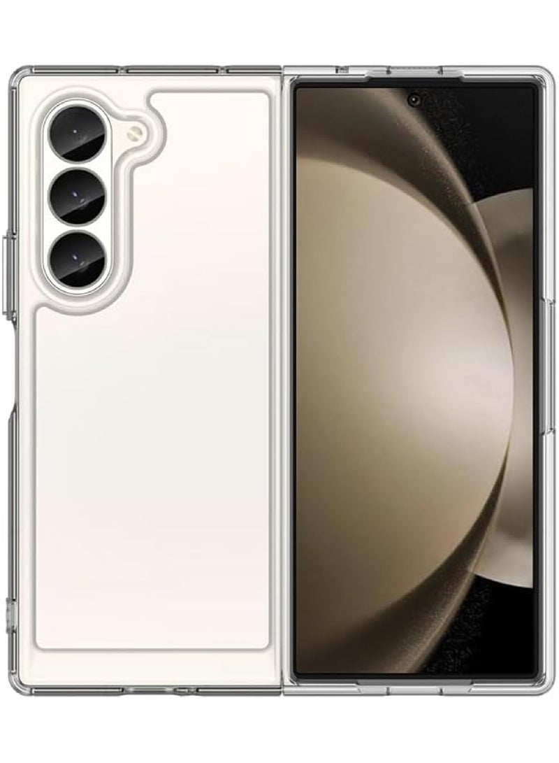 Captaintech Protective Case for Samsung Galaxy Z Fold6,Slim Transparent Hard Anti-Scratch Shockproof Protective Phone Cover for Galaxy Z Fold6 Smartphone Accessories - Image 1