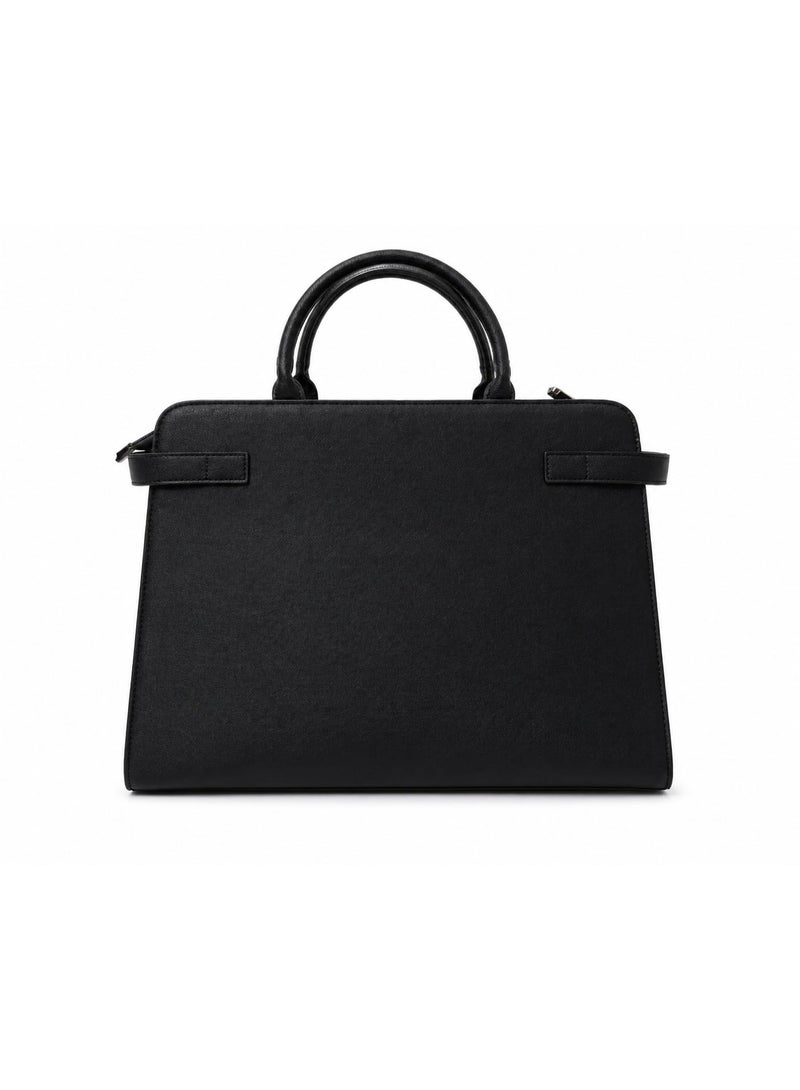 BAGCO Modern Black PU Leather Handbag – Large Capacity Women’s Bag with Wallet & Adjustable Strap - Image 2
