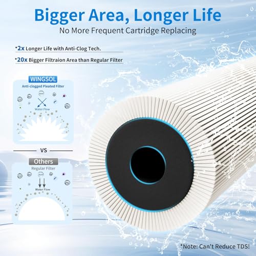 WINGSOL Replacement Filter Cartridge for Under Sink Water Filter Compatibel with: WS-QC-001, WS-QC-001 (F), WS-QC-001 (FY), WS-QC-001 (FB), 1 Pack - Image 4