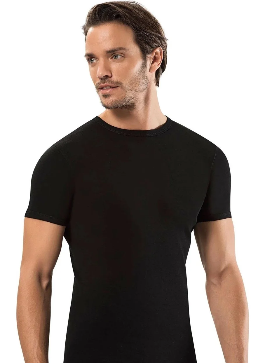 إيردم Men's Rib Closed Collar Undershirt 1197 - 6 Pieces