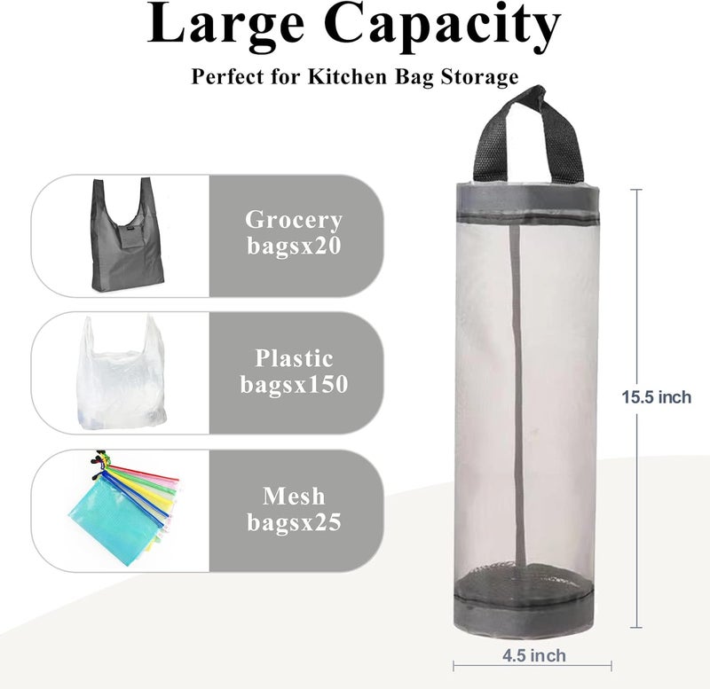 TOGETRUE حامل الأكياس البلاستيكية TOGETRUE، عبوة مزدوجة من موزعات التخزين المعلقة الشبكية (أسود، عبوة مزدوجة) - Image 3