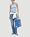 Lushandy Blue Tote Bag Summer Beach Bag Waterproof Plastic Tote Bag for Swimming Pool Travel Ocean Blue Handbag Purse - Image 2