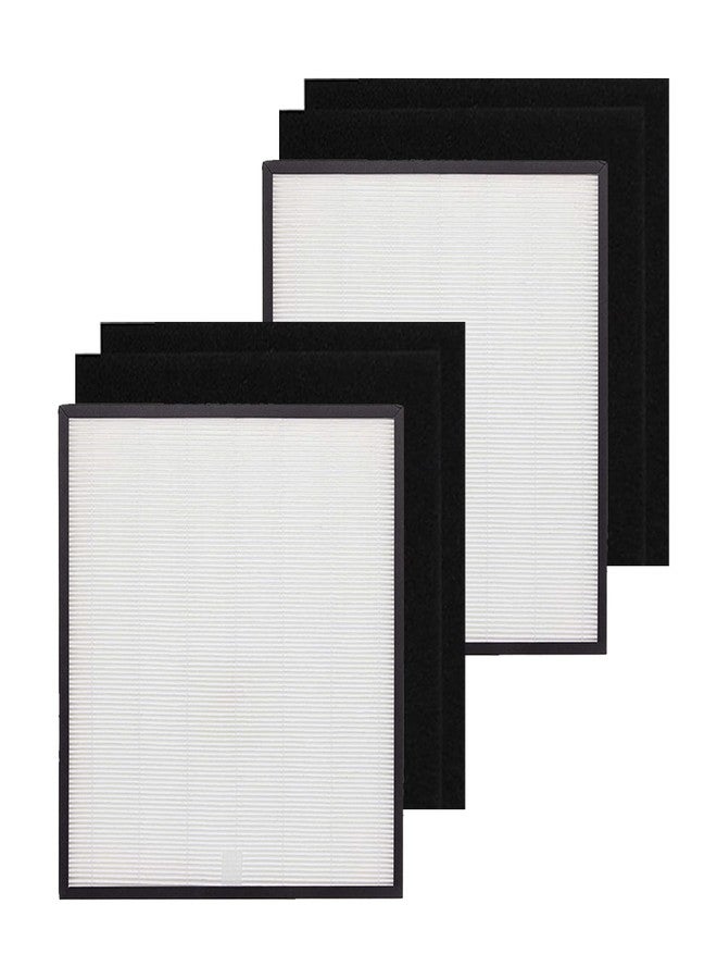 HOMFILBIT WK01234QPC Replacement Filter for Oreck WK10002QPC and Airvantage Plus Pet WK10052QPC Air Purifier, 2 Pack H13 True HEPA Filter + 4 Pack High Efficiency Carbon Filter - Image 1
