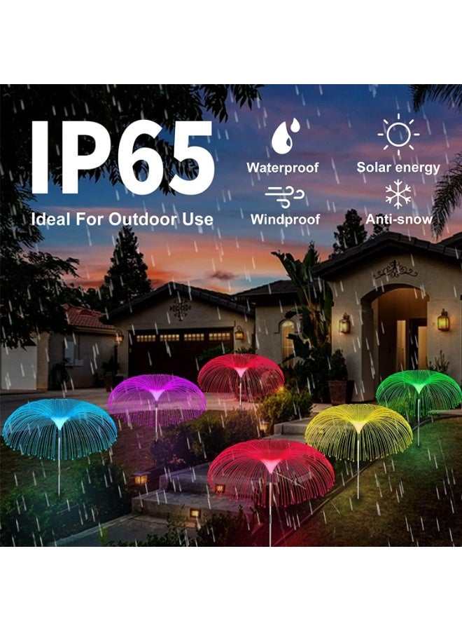 TAPIT Solar Garden Lights Outdoor Garden Decorative Solar Jellyfish Lights Waterproof Pathway Lamp for Yard Patio Holiday Decorations 4 Color Changing - Image 2