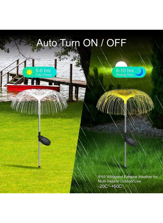 TAPIT Solar Garden Lights Outdoor Garden Decorative Solar Jellyfish Lights Waterproof Pathway Lamp for Yard Patio Holiday Decorations 4 Color Changing - Image 4