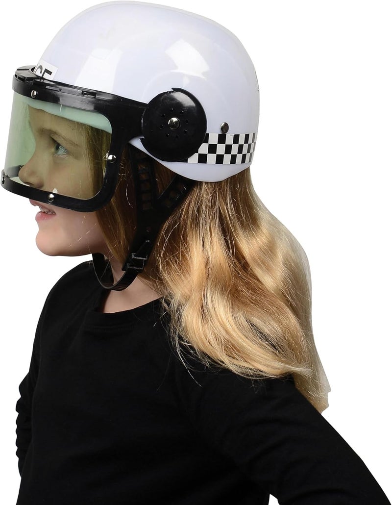 U.S. Toy Police Helmet for Kids - White Costume Headwear, Standard Size - Image 3