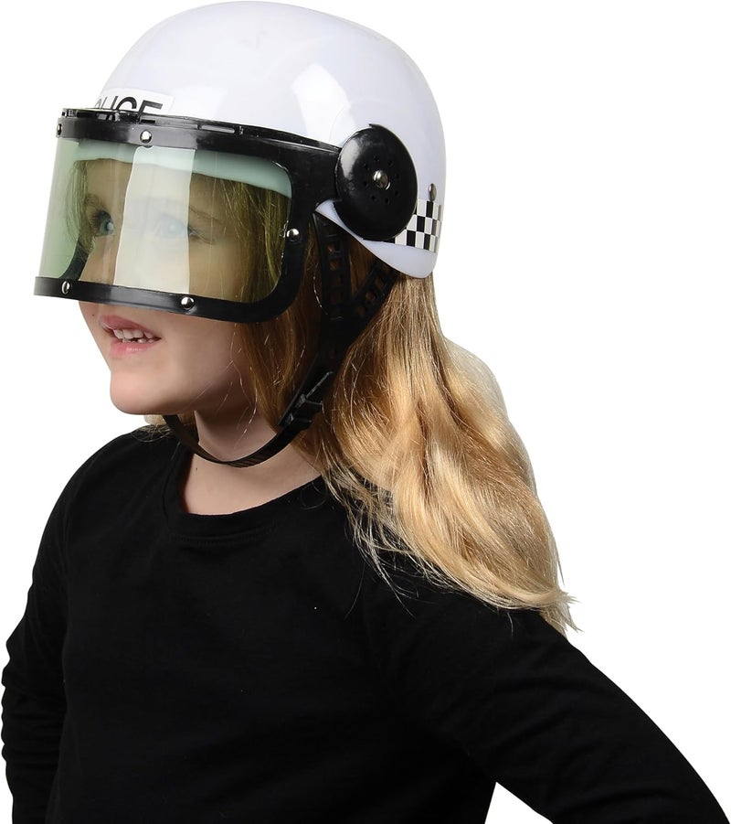 U.S. Toy Police Helmet for Kids - White Costume Headwear, Standard Size - Image 5