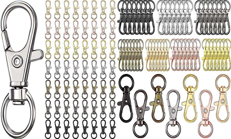 DIY Crafts (2 Sets 3x2, Gold) Keyrings & Keychains Round Swivel Snap Hooks Key Rings Chain Jump Rings Mini Screw Metal For Lanyard, ID, Bags, Wallets, Luggage Making - Image 3