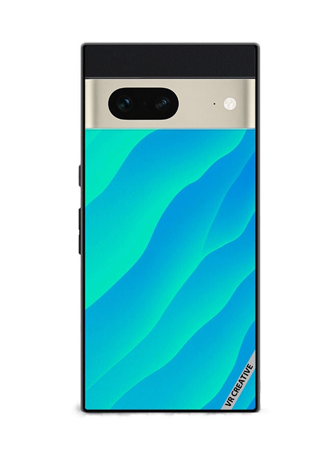VR CREATIVE Protective Case Cover For Google Pixel 7 Blue Abstract2 Design Multicolour - Image 1