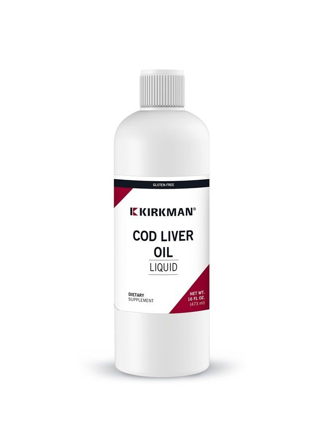Kirkman Cod Liver Oil Liquid - Unflavored 16oz. - Image 1