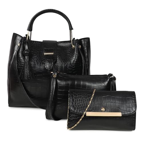 DANIEL CLARK Handbags For Women Combo (Dark Black) - Image 1