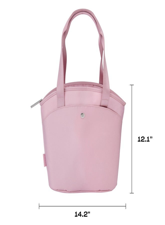 S'well Insulated Lunch Tote 10L, Dusty Pink, Leakproof Lining With Waterproof Zip Closure, Multiple Pockets For Packing, Inner Strap Holds Water Bottle, Fits S'well Salad Bowl Kit Or Bento Box - Image 4