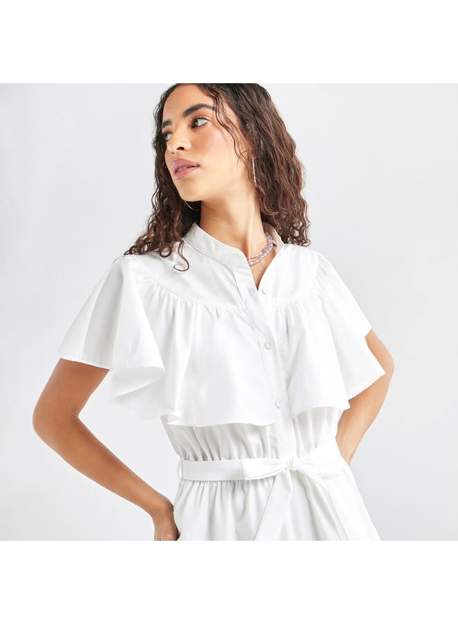 Splash FAV Ruffled Cotton Maxi Dress  - Image 3